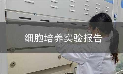 細胞培養實驗報告